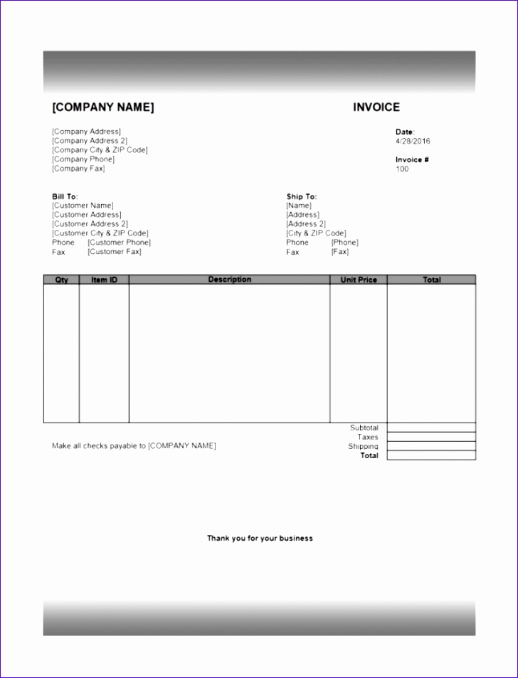 Invoice Layout Examples Excel For Mac